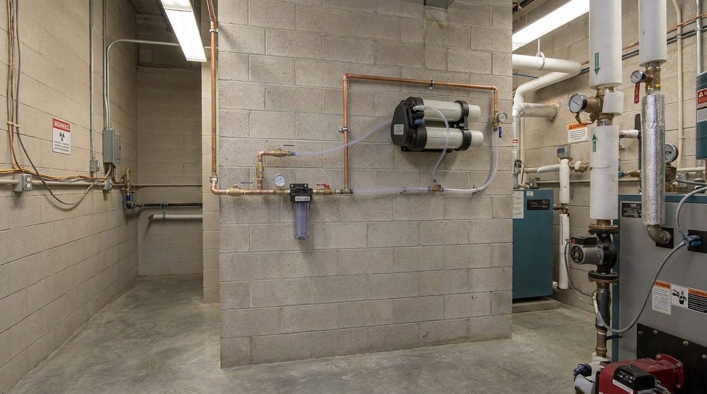 Equipo de ósmosis semiindustrial Merlin PRO-RO instalado